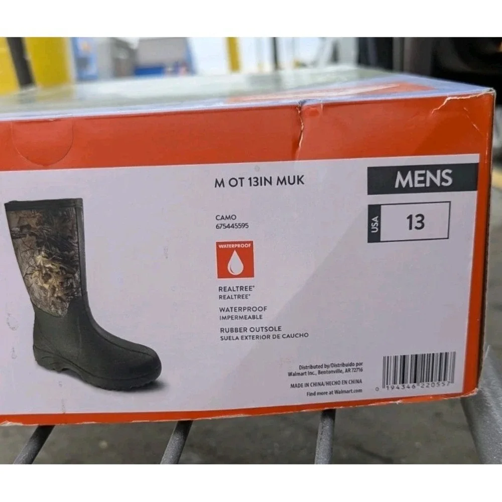 Coastal Camo Realtree Hunting Boots Waterproof Rubber Neoprene NIB Men's 13